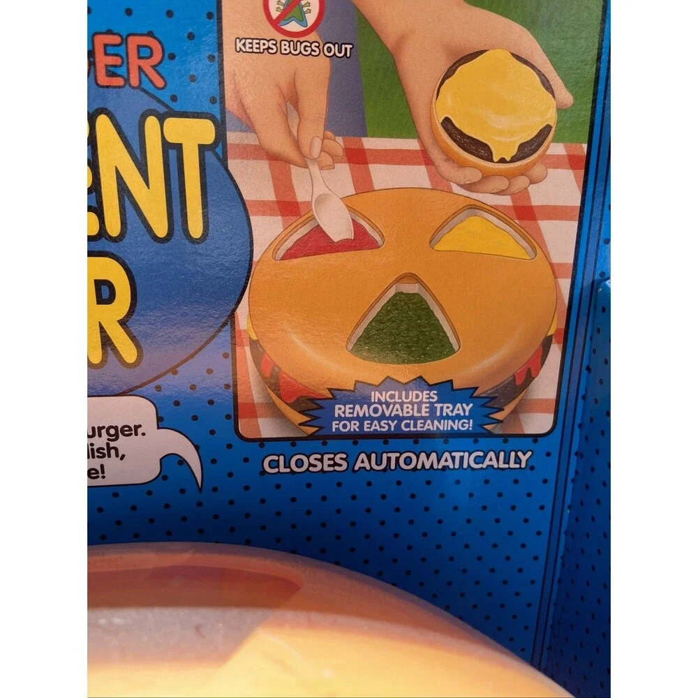 Vintage Talking Cheeseburger Condiment Holder 1999 - NIB